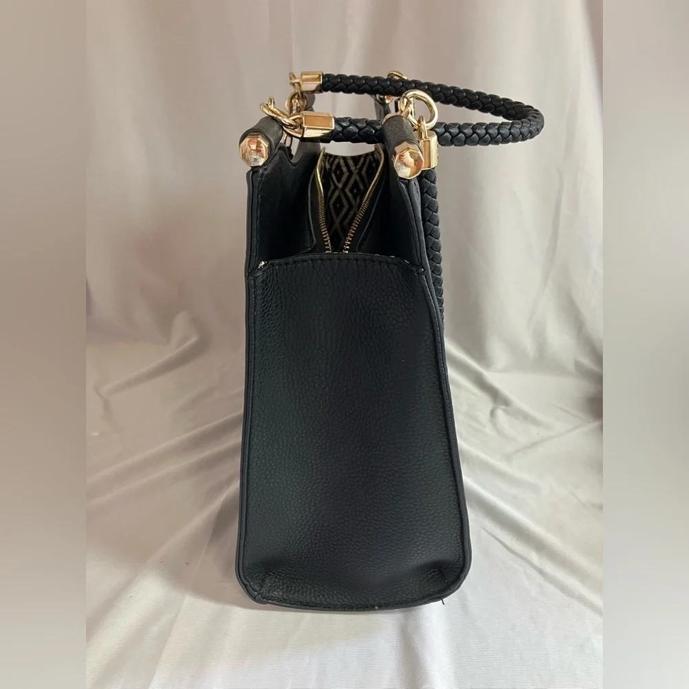 Miztique Black Tote with Gold Details